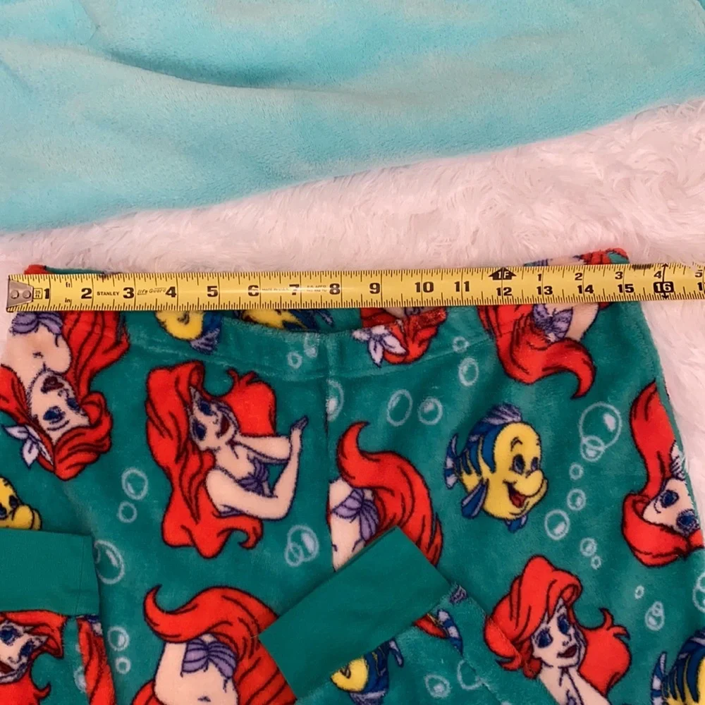 Disney Little Mermaid Fleece Pajama Set Size Large - Picture 6 of 11